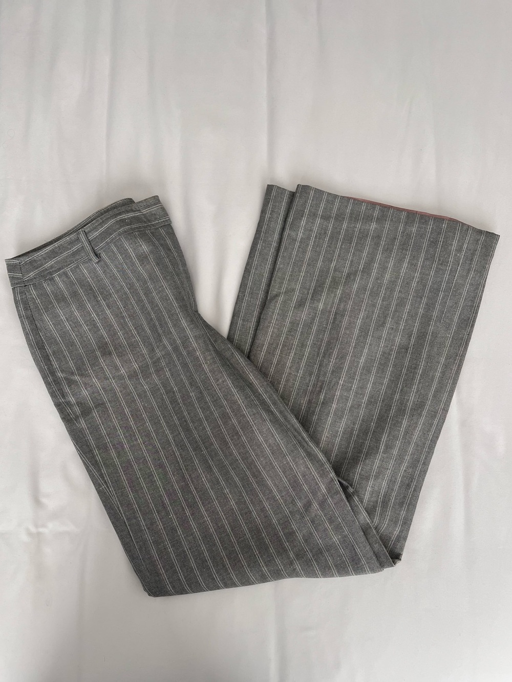 Gray Pinstripe Dress Pants